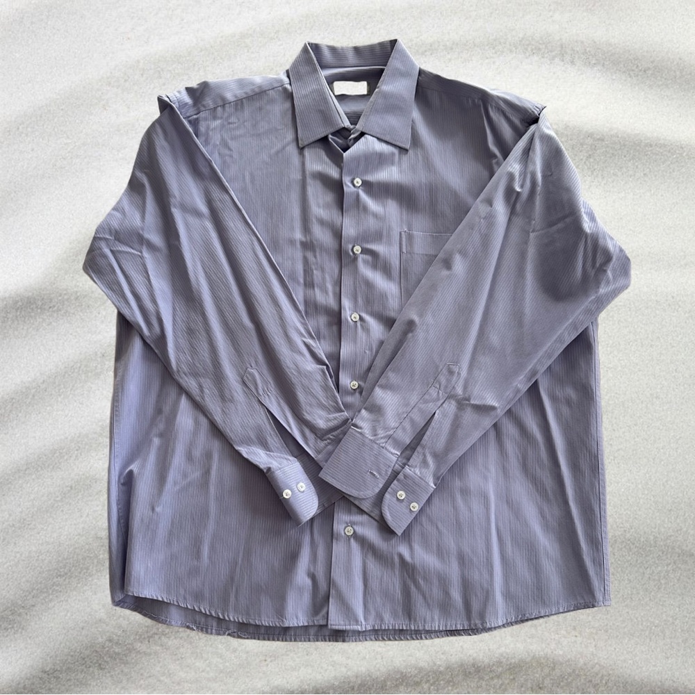 Peau Rouge Classic Striped Lavender Shirt Men’s Button Down